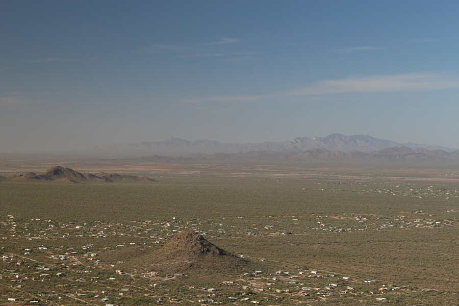 Baboquivari Peak is over 75 kilometres away while Kitt Peak is about 59 kilometres away.