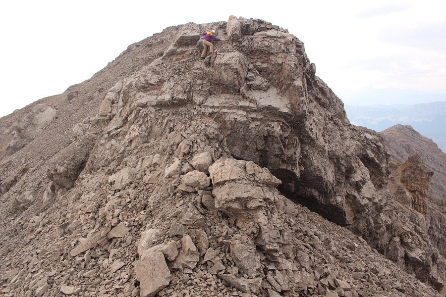 It's tricky mostly because of loose rocks.