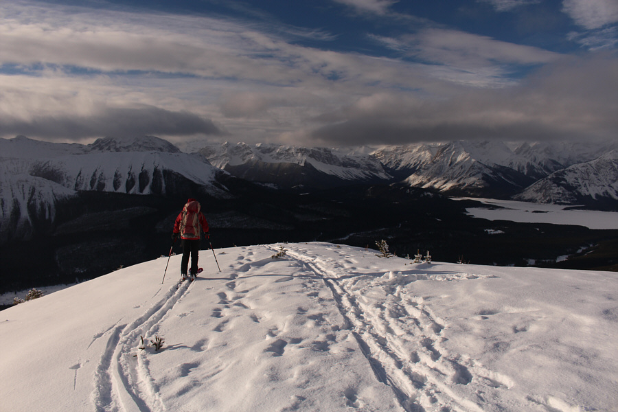 Probably not the best way to ski down, but it is the safest route.