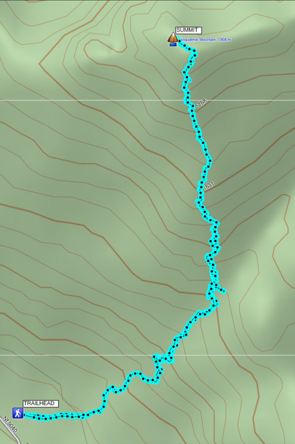 A brutally steep climb--save this one for a cooler day in the fall.