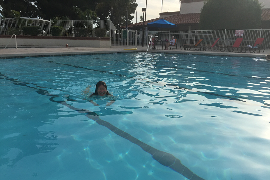 This felt heavenly after a long hot day in the desert!