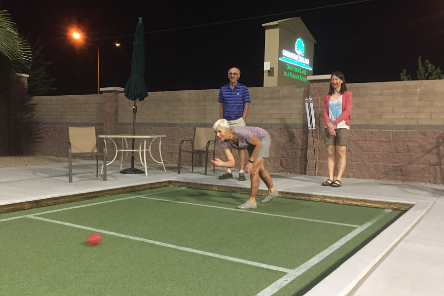 There's nothing like a relaxing game of bocce ball to end the day!