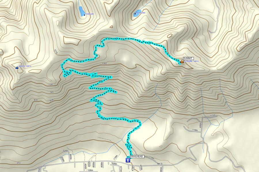 Similar to the hike up Mount Si but lacking the exciting finish.