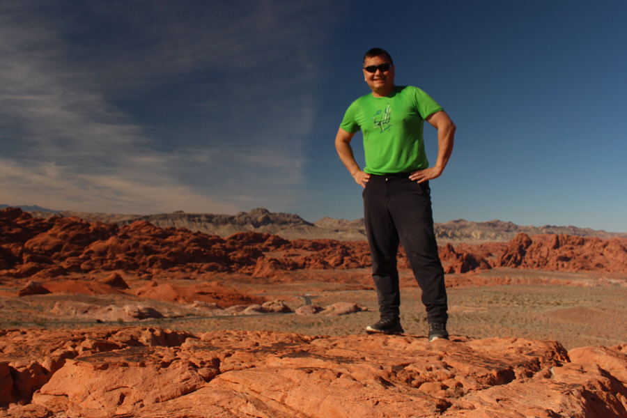 The photo is slightly out of focus, but it still conveys the same sentiment--YEAH!!