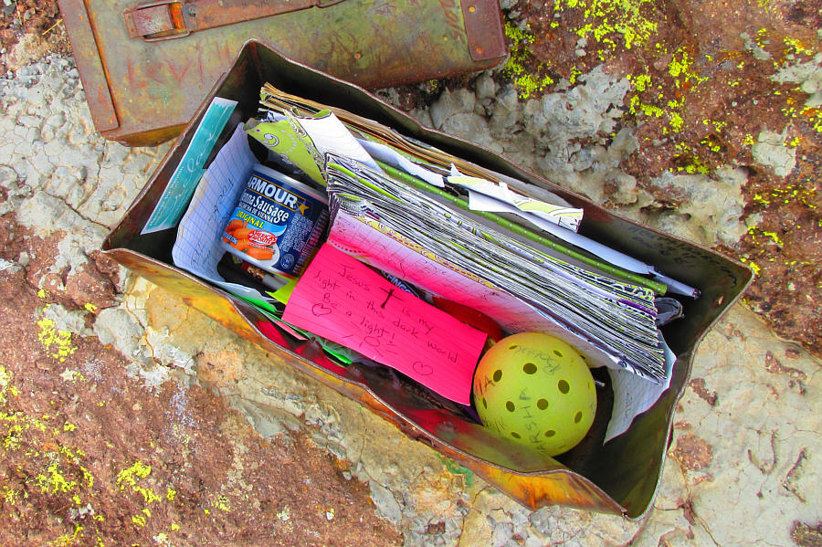 Mmmmm...I wonder how many times that Vienna sausage has been heated up in this hot desert...