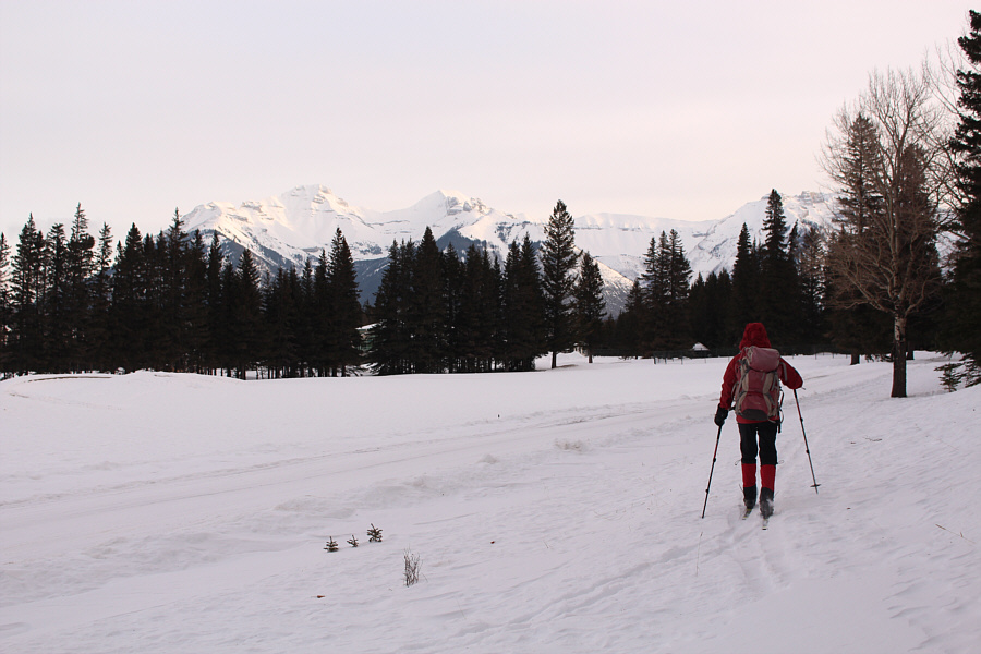 Surprisingly, there were no other skiers on the golf course on this day.