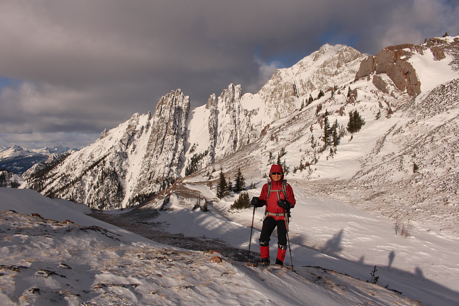 After the brutally steep climb, Zosia is still smiling!