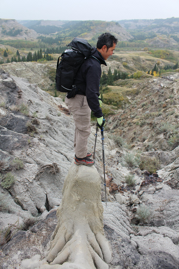 Shaun was so balanced that he couldn't even turn his head here!