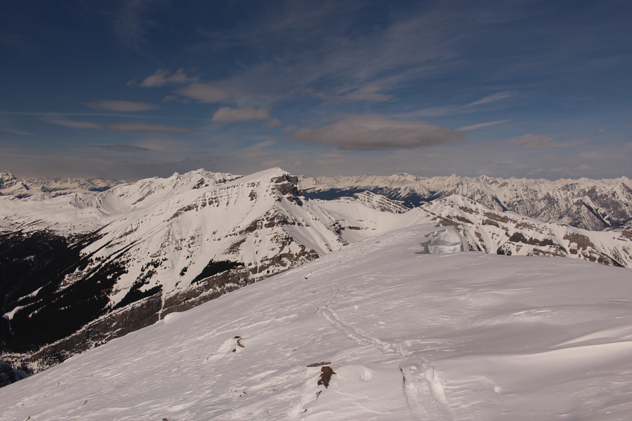 Mount Bourgeau seems like another good candidate for a ski ascent...maybe.