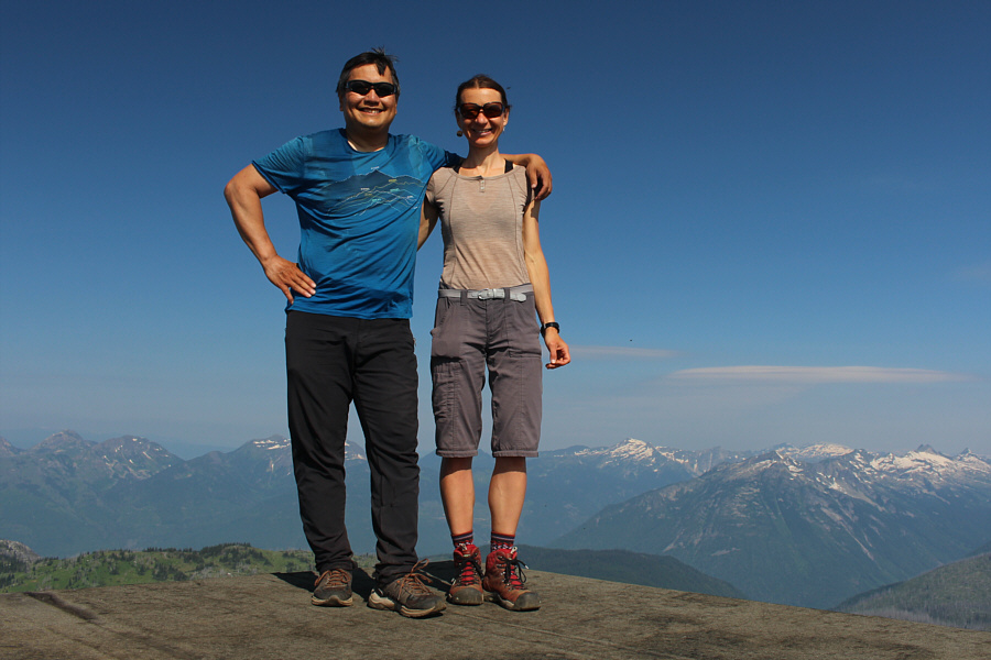 Note the sweat stains on my T-shirt; Zosia hasn't even broken a sweat!