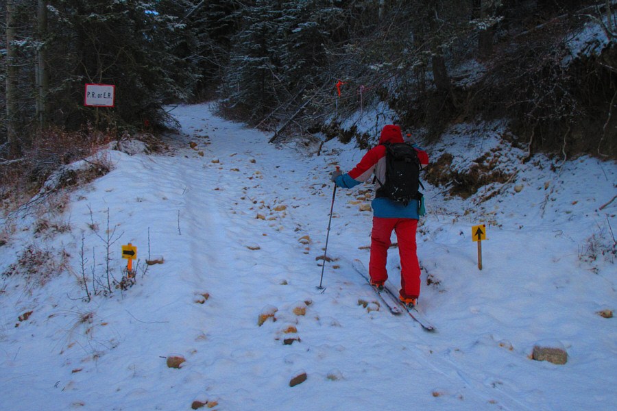 Very marginal skiing here!