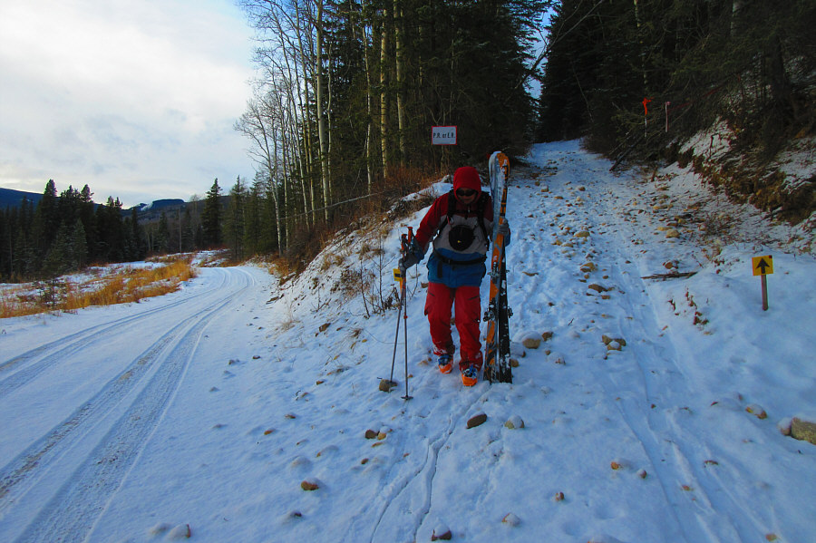 Walking down on the loose rocks wasn't easy either!