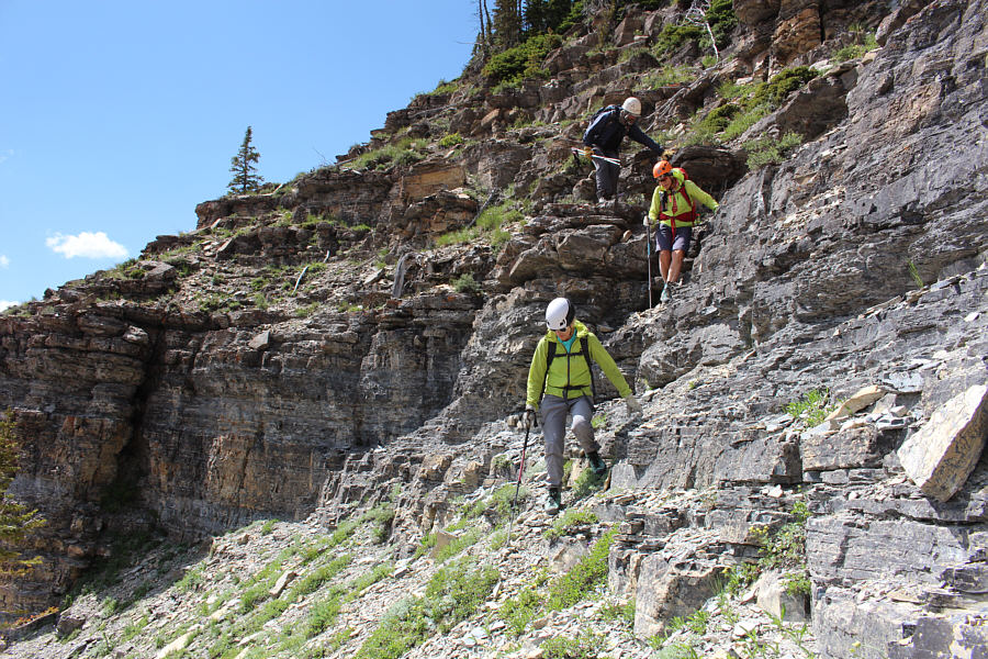 If there were no other alternatives, I would have down-climbed the second drop-off.