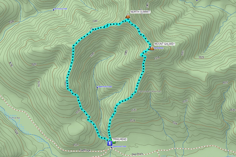 A worthwhile and challenging extension to the Mount Galwey scramble.