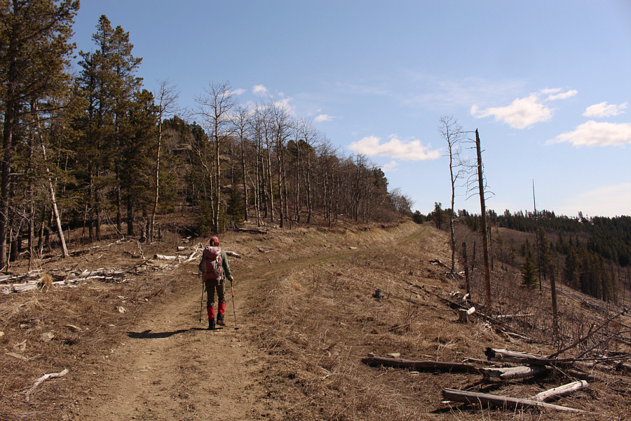 I thought we were home-free here, but there were some problematic snow patches ahead.