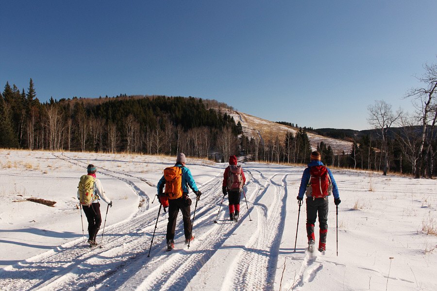 First steep climb of the day coming up!