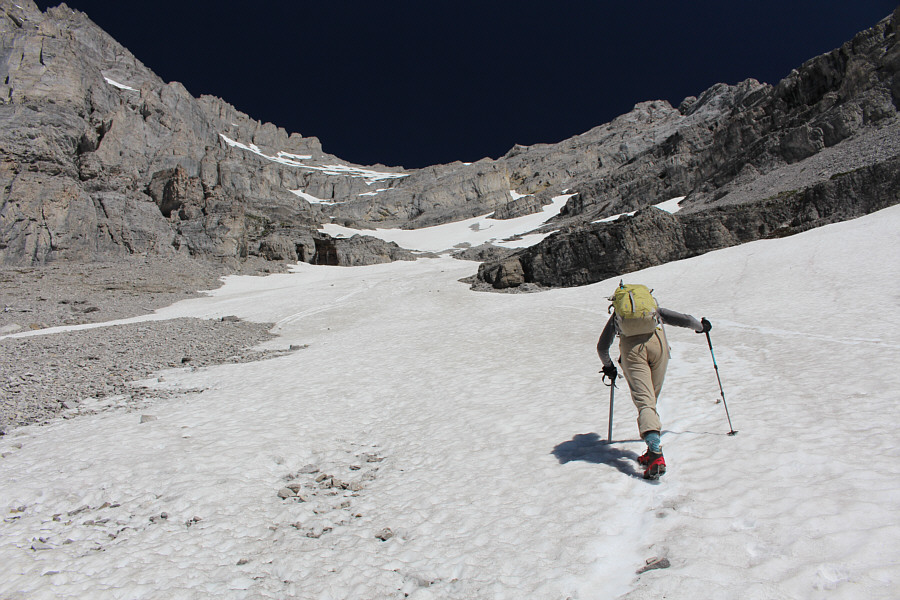 Cleats actually worked better than crampons here on this day!