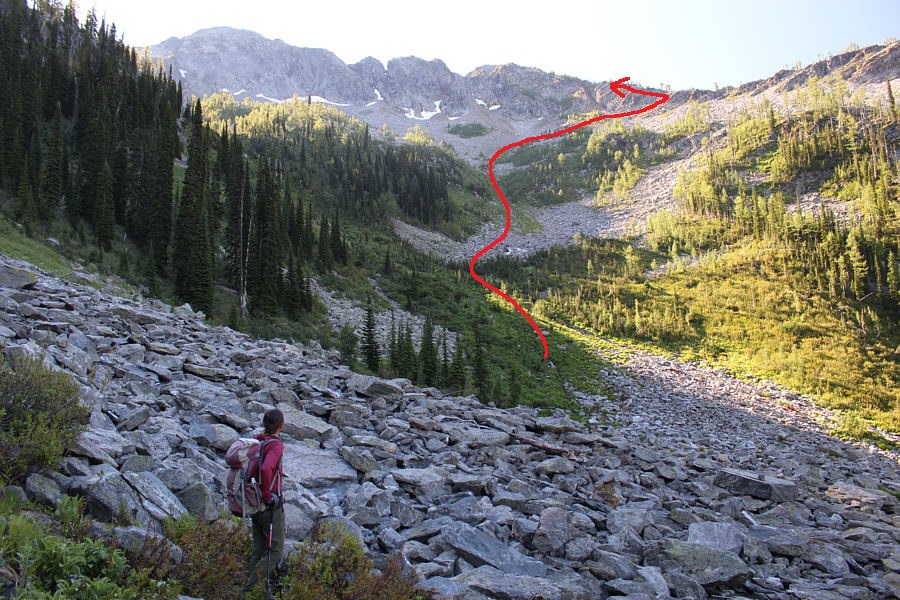 I wonder who painted the red line on the rocks and trees...