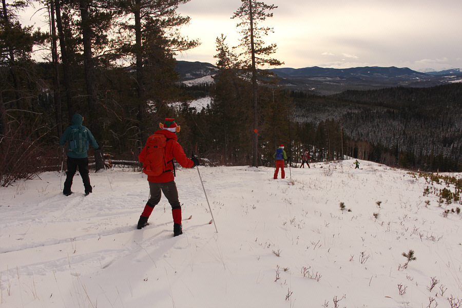 Wil has lost one of his climbing skins here and doesn't even know it!