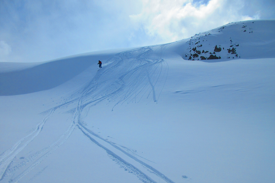 Sadly, this was the best skiing of the day for me and Zosia.