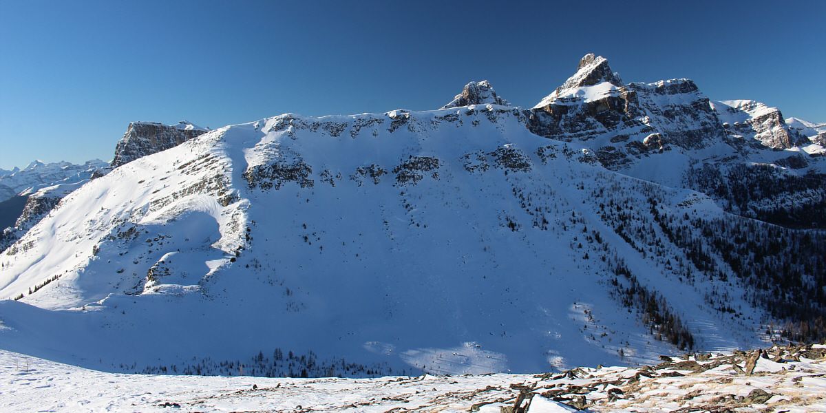 Some good extreme skiing on this side of the East Peak!