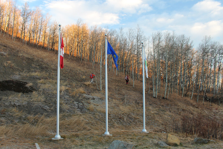 I'm not sure what the flag is on the right.