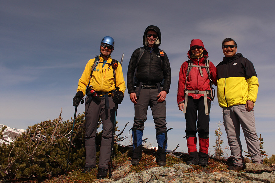 There's a slightly higher point further south along the ridge, but we're calling this northernmost point the summit.