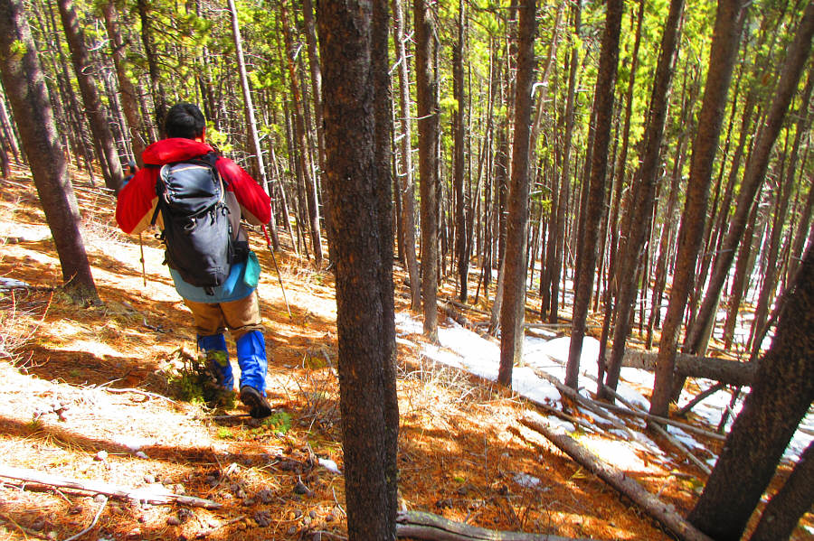 Might even be worthwhile to ascend this way and shave off some extra distance.