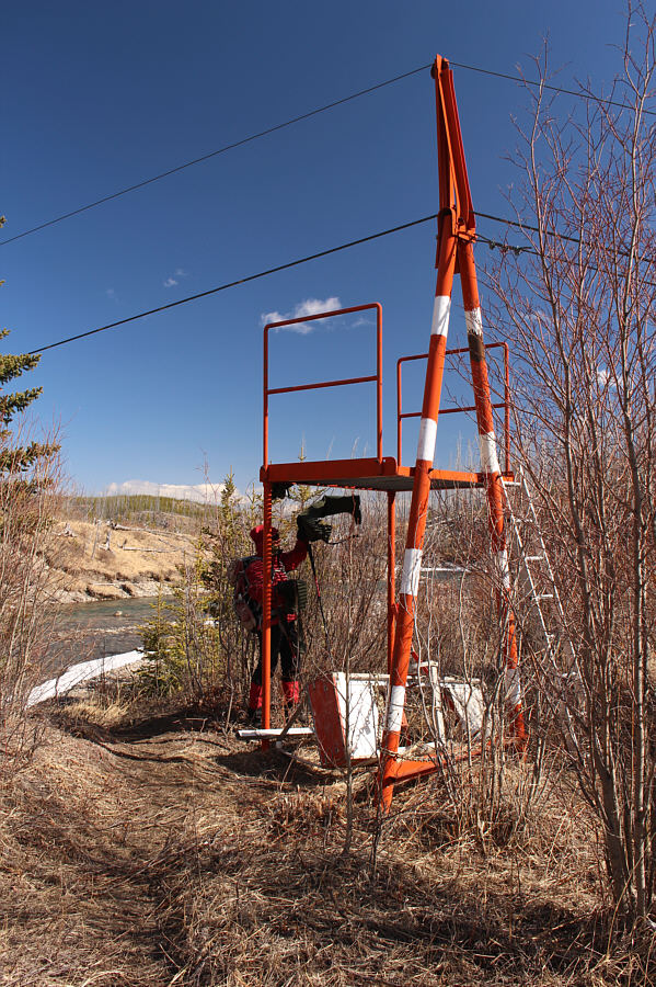 Glad our hip waders didn't blow away!