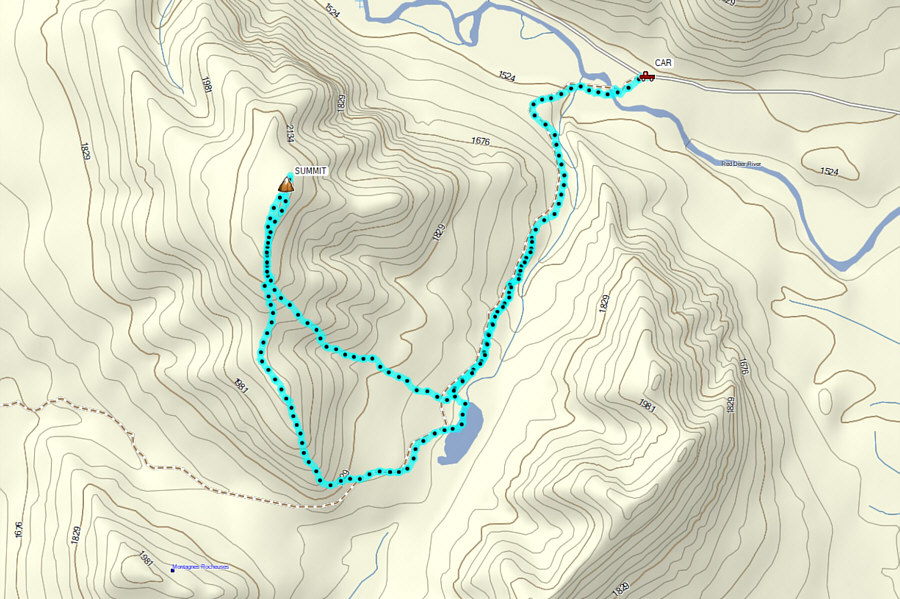 A much better route than the north ridge approach!