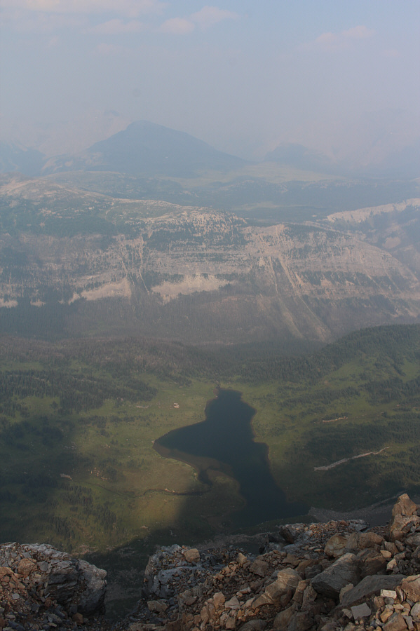 It's more than a 750-metre drop to the lake from here!