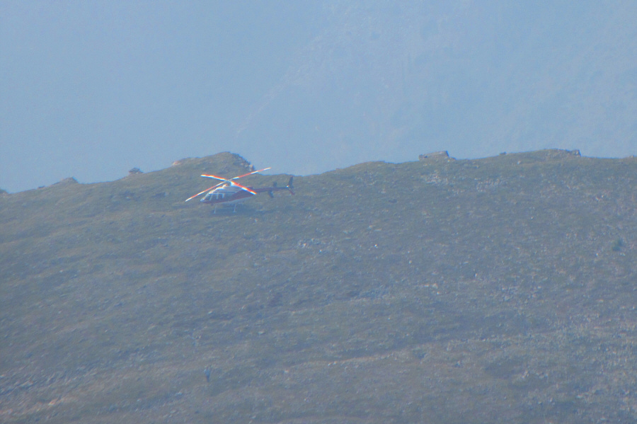 We were wishing that the helicopter would pick us up and take us home!