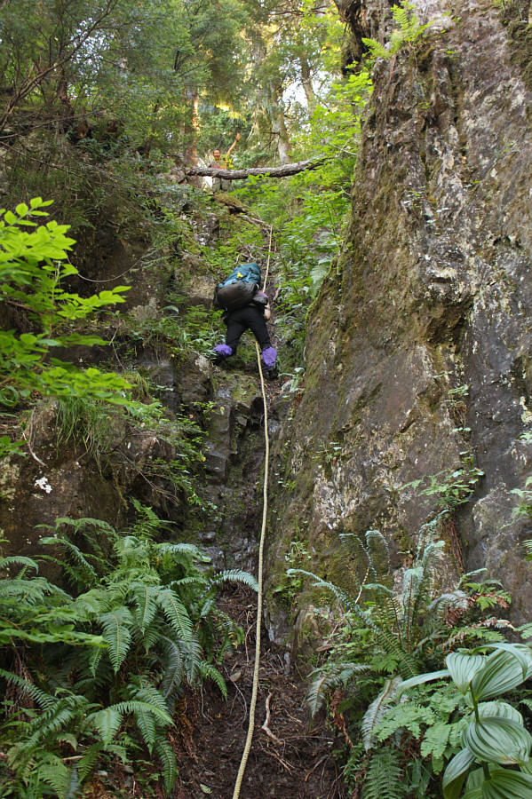 Not easy with a heavy pack!