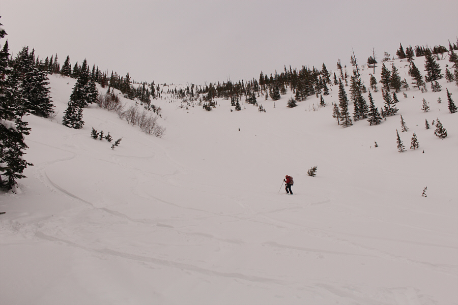 Actually, the snow felt great for skiing here.