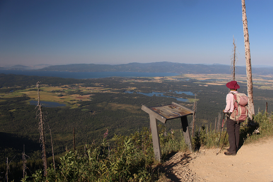 That interpretive sign looks like it's ready to fall down the slope!