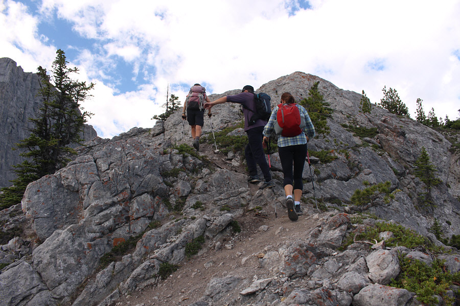 You would never guess that there was a crowd at the top from here!