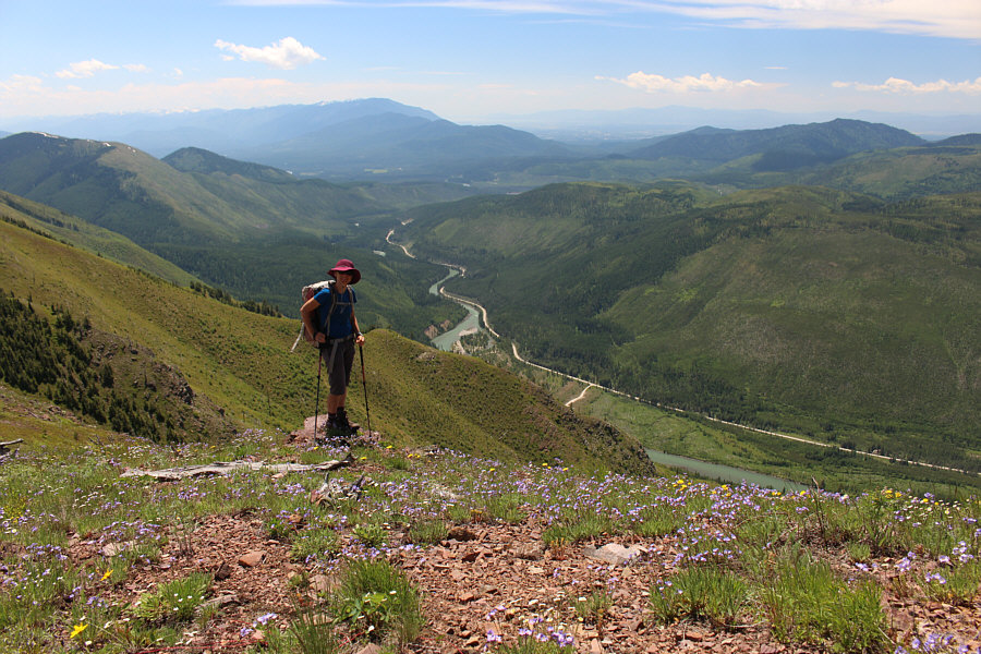 You can see the road to our camp for the night.