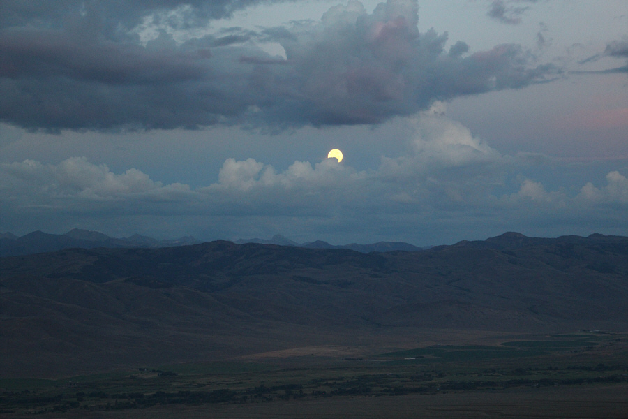 It was odd to see morning thunderstorms in the distance as well.