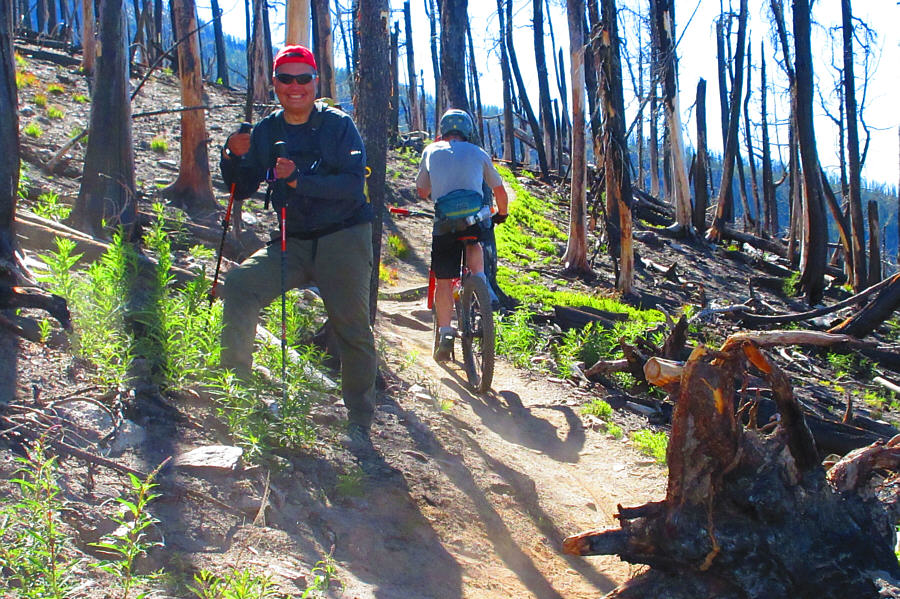 Pretty hard-core mountain biking!