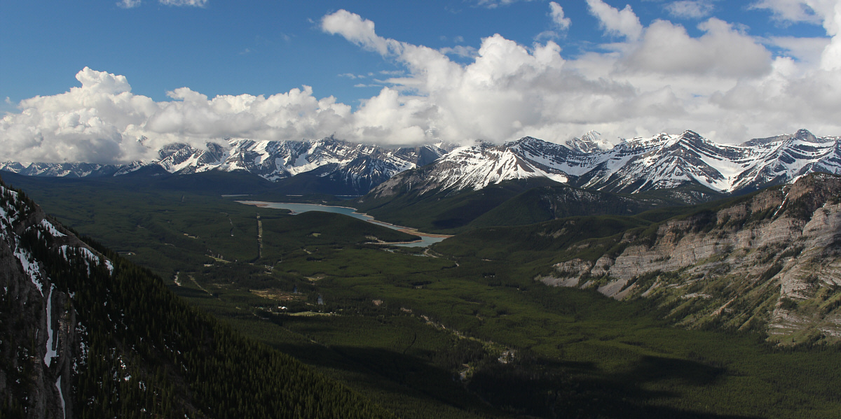 Too bad the clouds are blocking the views of Mount Joffre.