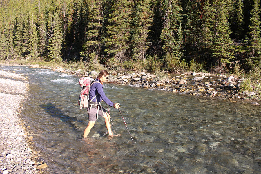 Easier than muddling along the north bank from the bridge, I think!