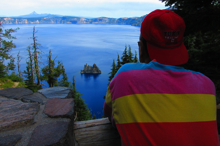 Actually, I was thinking more about our planned ascent of Mount Thielsen the next day!