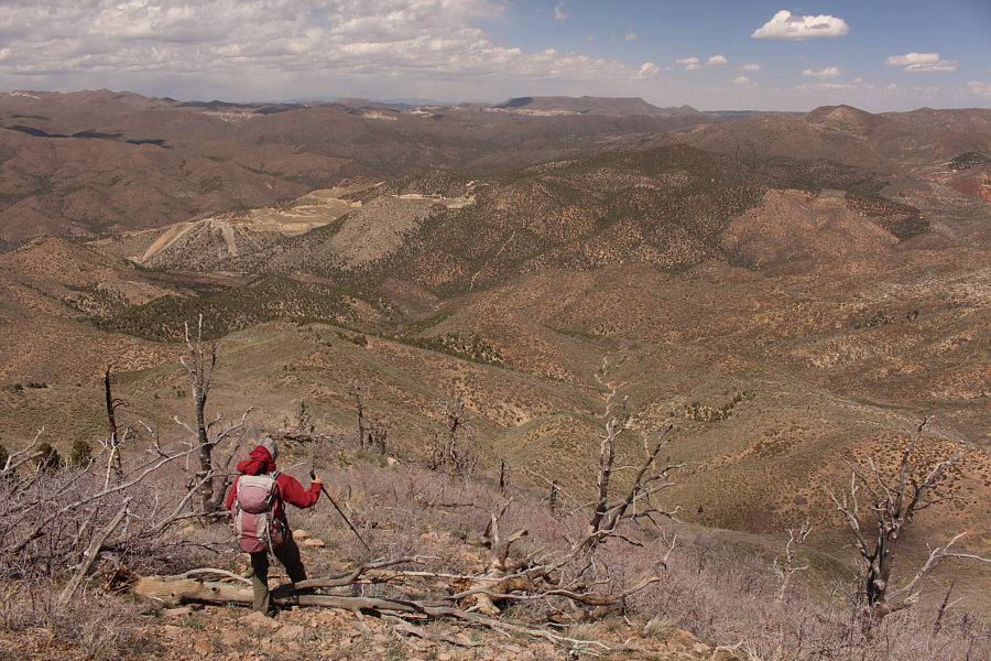 The descent is bloody steep!