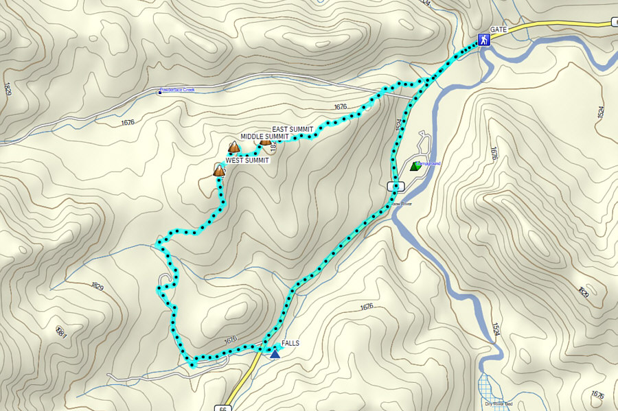 Not as scenic but also not as crowded as other nearby hikes.