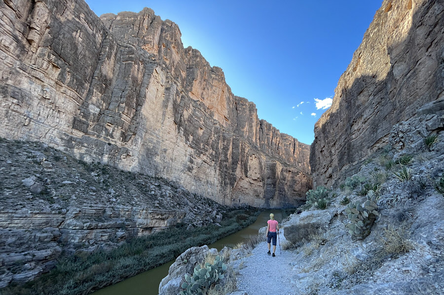 Look for goats on the left (Mexican) bank!