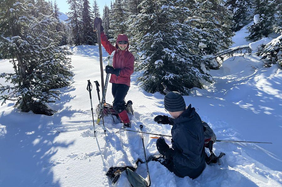 Guess how deep the snow is here...