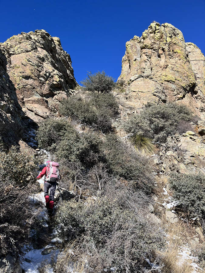 Be careful of all the loose rocks here!