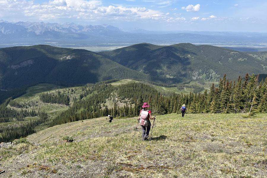 Still some tricky route-finding on the way down...