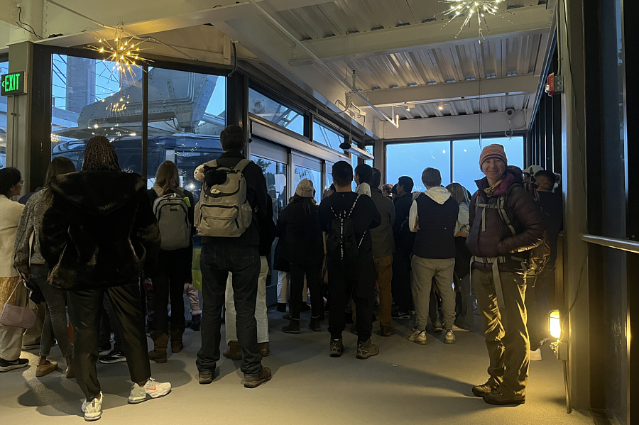 Glad we don't have to walk down!