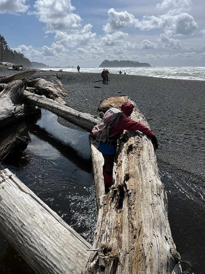 I still got my feet wet after straying too close to the waves on the beach!